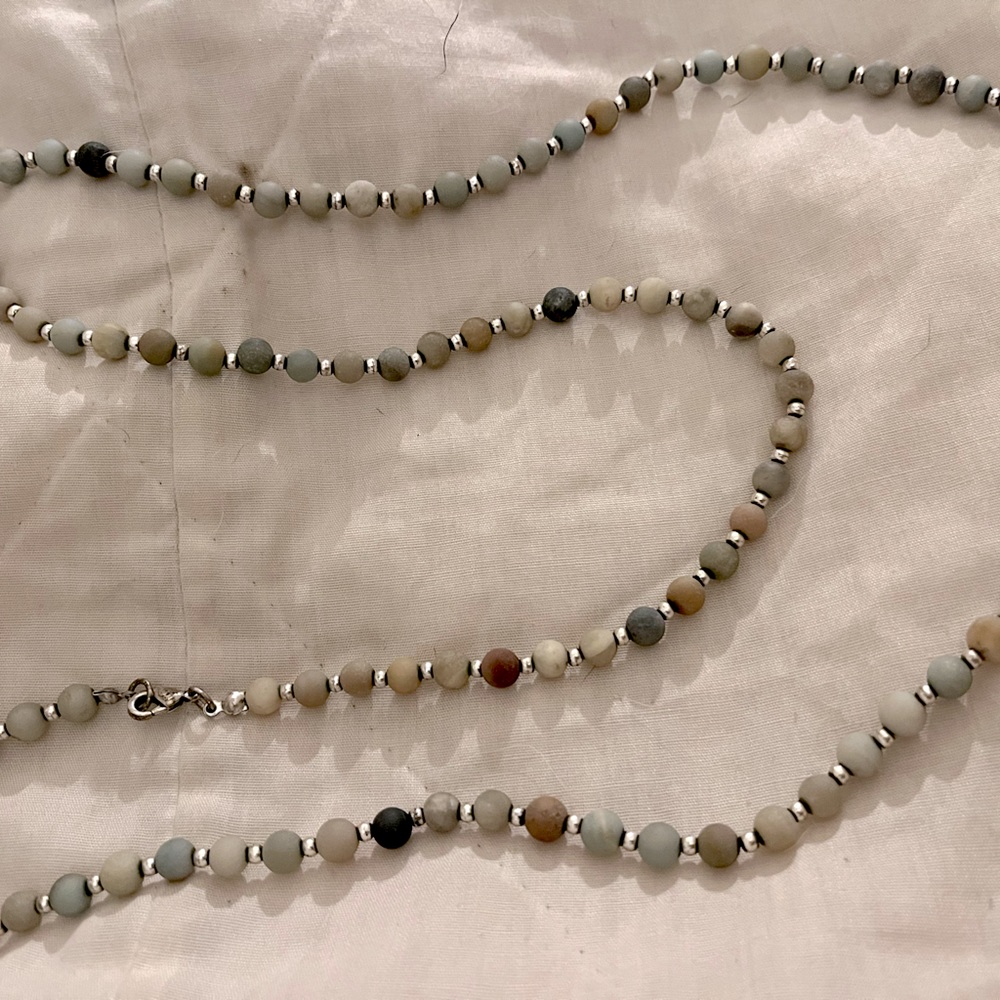 Premier designs necklace about 16 inches nice cool green beige colors. Casual.